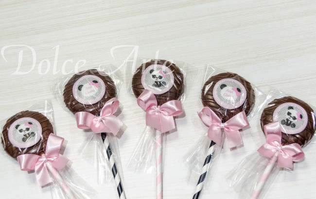 Pirulito de Chocolate Ursinha Panda