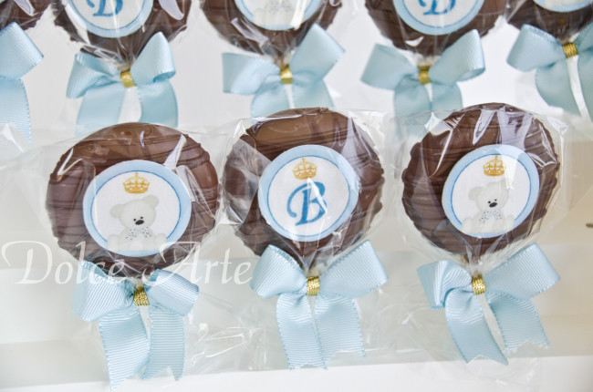 Pirulito de Chocolate Urso Coroa