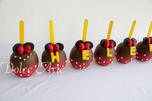 Maçãs de Chocolate Minnie