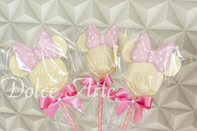 Pirulitos Personalizados Minnie Rosa