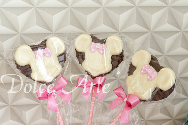 Pirulitos Personalizados Minnie Rosa