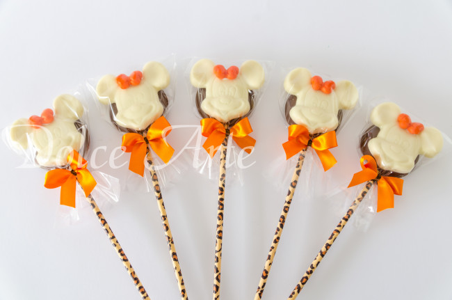 Pirulitos Personalizados Minnie Safari