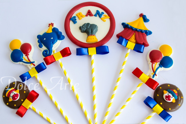 Pirulitos de Chocolate Circo