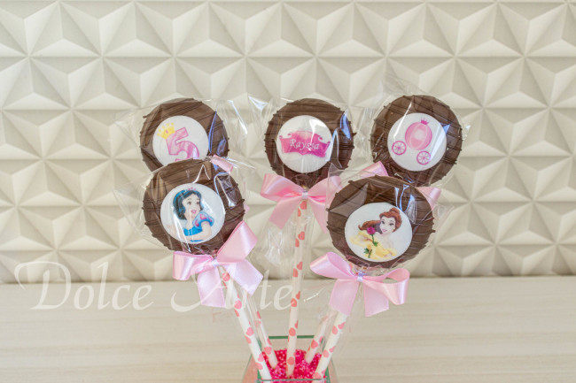 Pirulitos com pastilha de açúcar Princesas