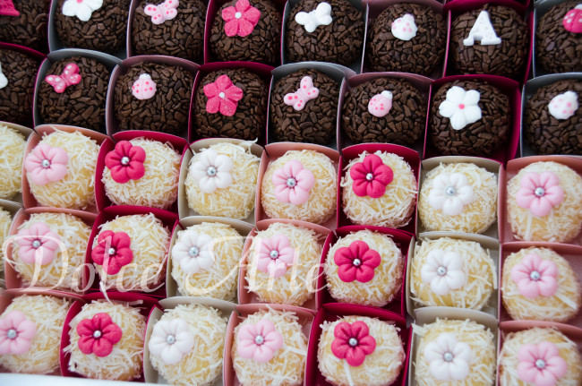 Doces decorados Jardim