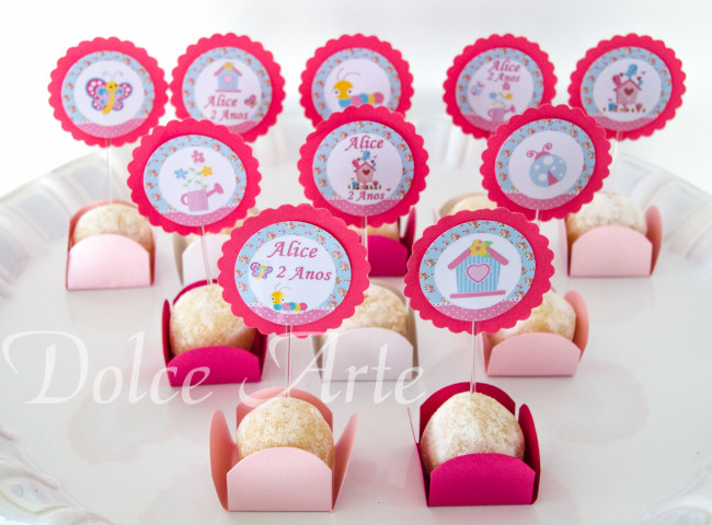 Doces decorados Jardim