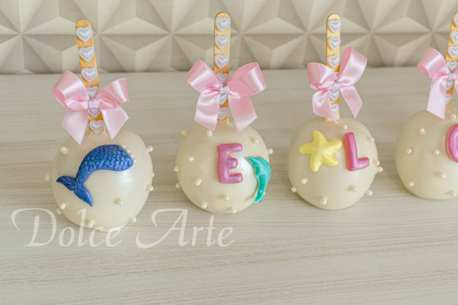 Maçãs de chocolate Sereia Fundo do Mar