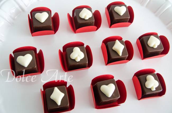 Bombons decorados baralho