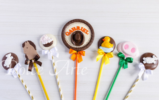 Pirulitos decorados Fazendinha