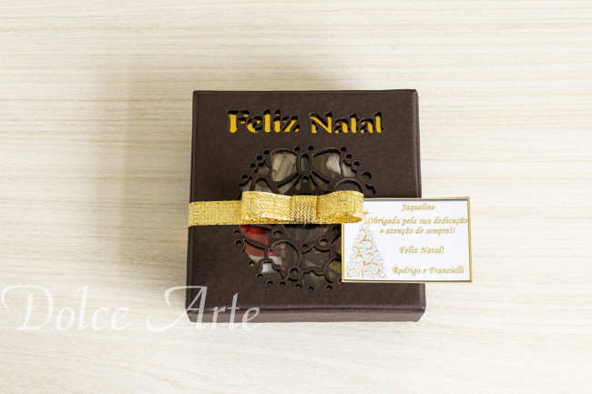 Caixa com 4 doces decorados Natal