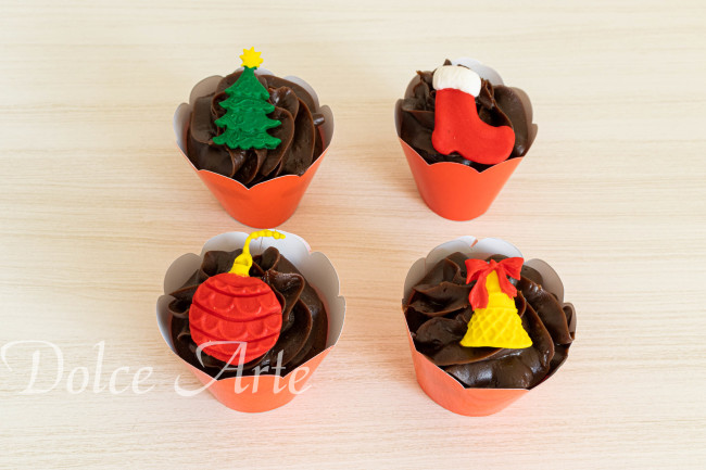 Cupcakes decorados Natal