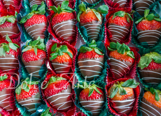 Morango coberto com chocolate