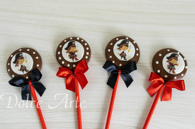 Pirulitos com pastilha de açúcar Pirata