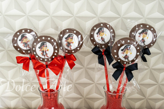 Pirulitos com pastilha de açúcar Pirata