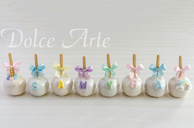 Maçãs de chocolate Unicórnio