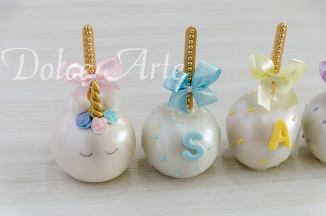 Maçãs de chocolate Unicórnio