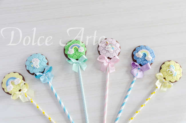 Pirulito de chocolate Unicórnio