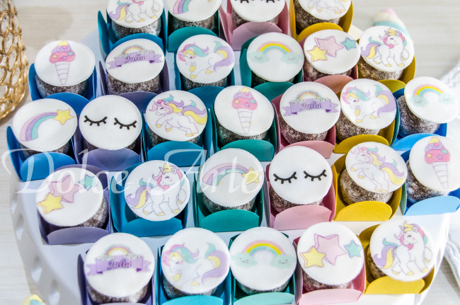 Doces decorados Unicórnio
