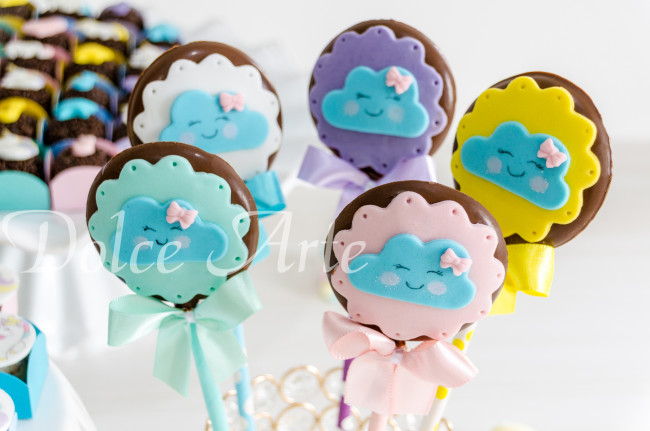 Pirulitos de chocolate Unicórnio