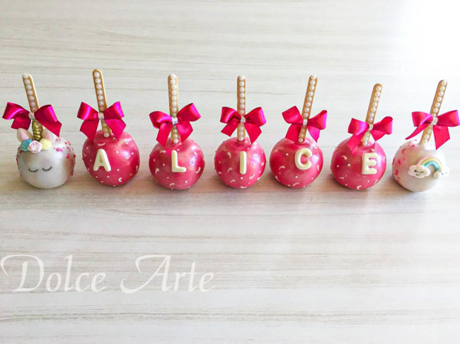 Maçãs de chocolate Unicórnio