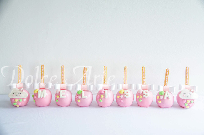 Maçãs de chocolate Chuva de Amor