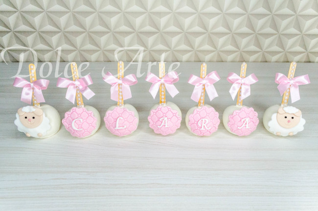 Maçã decorada Ovelhinha