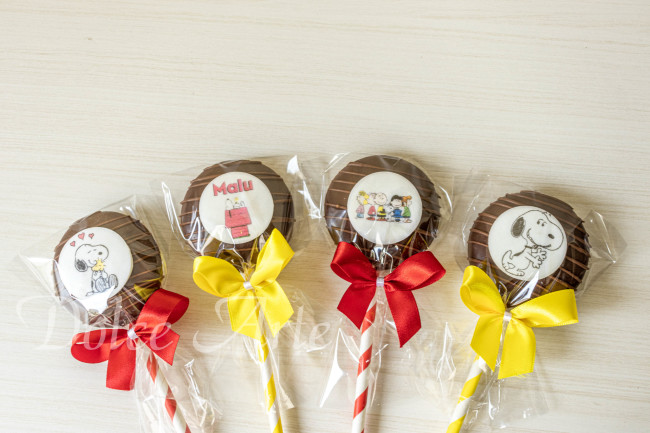 Pirulitos de Chocolate Snoopy