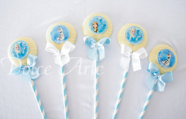 Pirulitos de chocolate Frozen