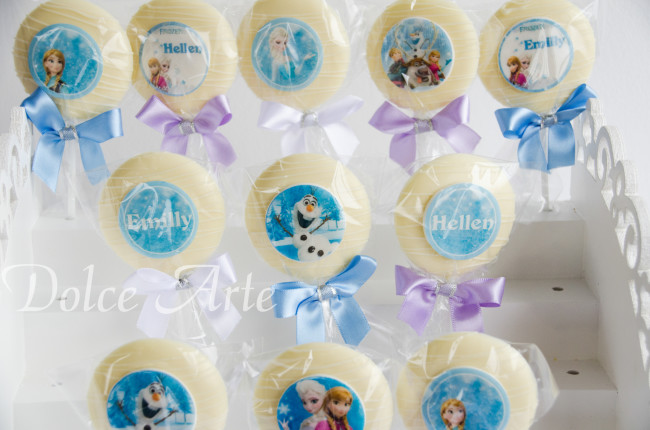 Pirulitos de chocolate Frozen