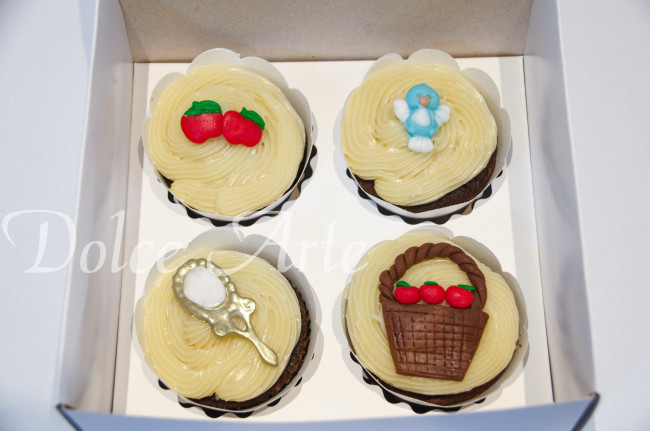 Cupcakes decorados Branca de Neve