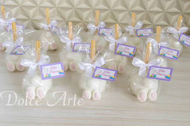Maçãs de chocolate Páscoa