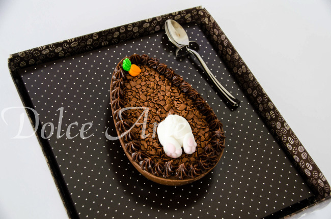 Ovo chocolate de colher recheado Páscoa