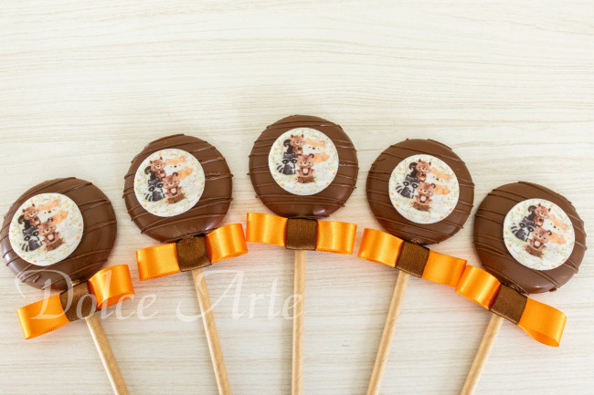 Pirulitos de chocolate Bosque