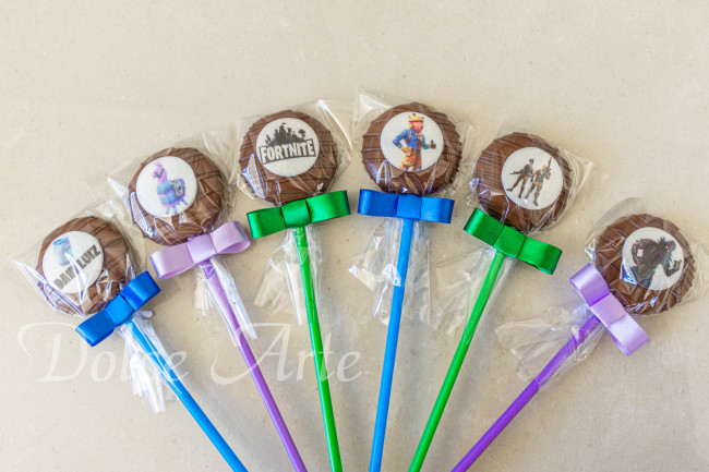 Pirulitos de chocolate Fortnite
