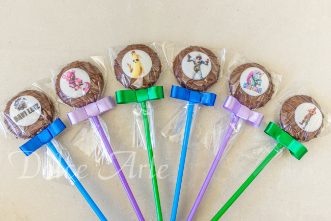 Pirulitos de chocolate Fortnite