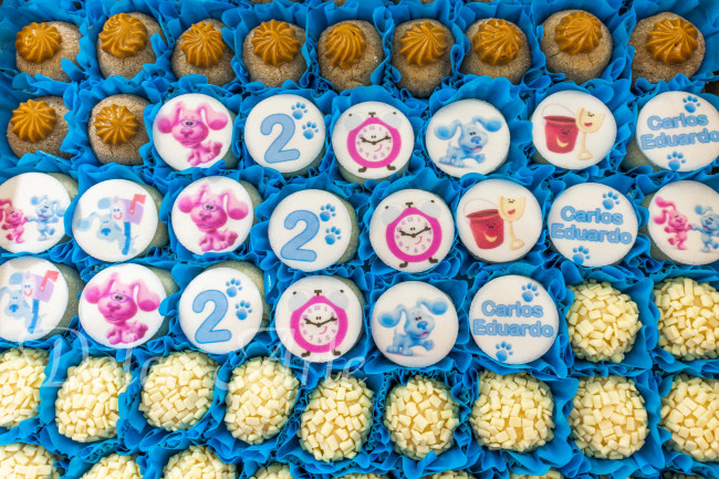 Doces decorados Pistas de Blue