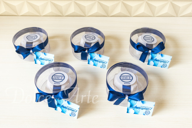 Caixas de acetato corporativas com 1 Bem-sucedido, fita e tag personalizada