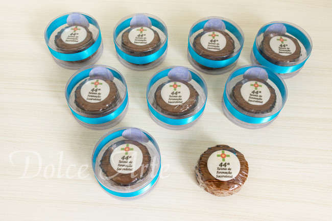 Caixa de acetato com 1 Pão de Mel decorado