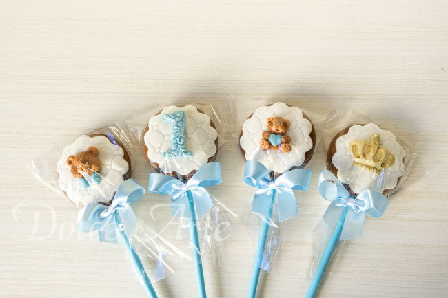 Pirulitos de chocolate Ursinhos Realeza