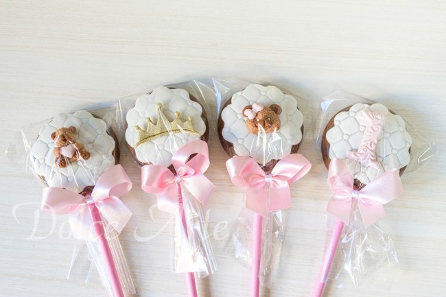 Pirulitos de chocolate Ursinhos Realeza