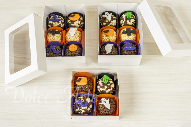 Caixas com doces decorados Halloween