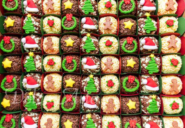 Doces decorados Natal