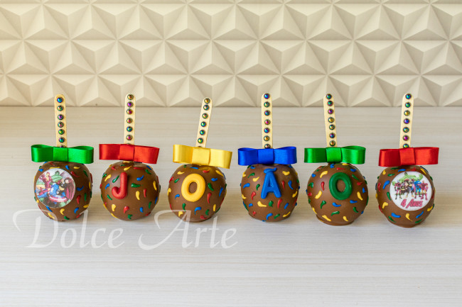 Maçã de Chocolate  Super heróis