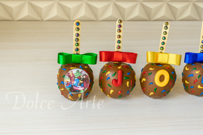 Maçã de Chocolate  Super heróis