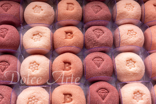 Doces com marcador Diamante, inicial Corporativo