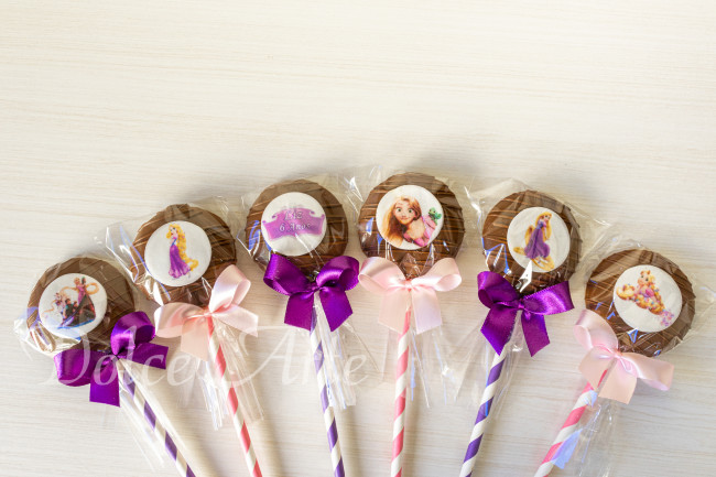 Pirulitos com pastilha de açúcar Princesa