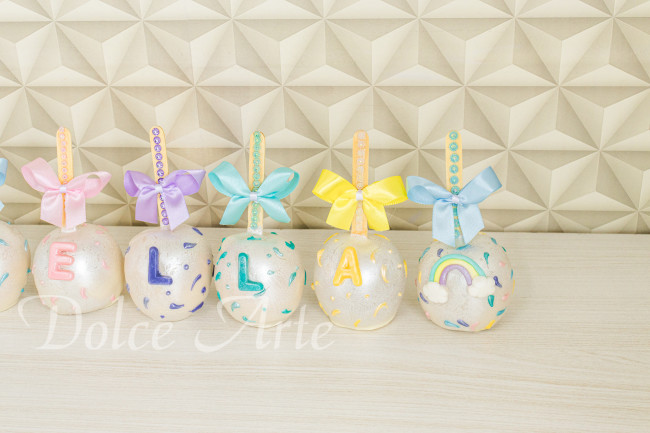 Maçãs de chocolate Arco Íris