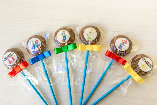 Pirulitos decorados Super Mario