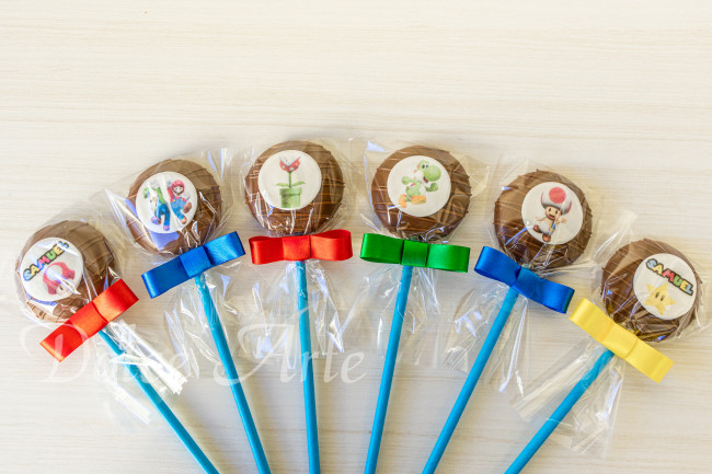 Pirulitos decorados Super Mario