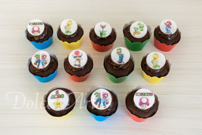 Cupcakes decorados Super Mario
